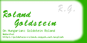 roland goldstein business card